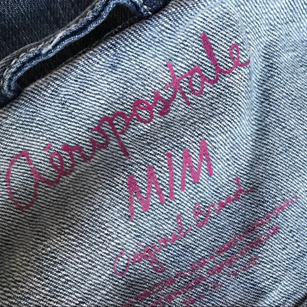 Aeropostale Distressed Cropped Jean Jacket *J10 - Picture 7 of 8